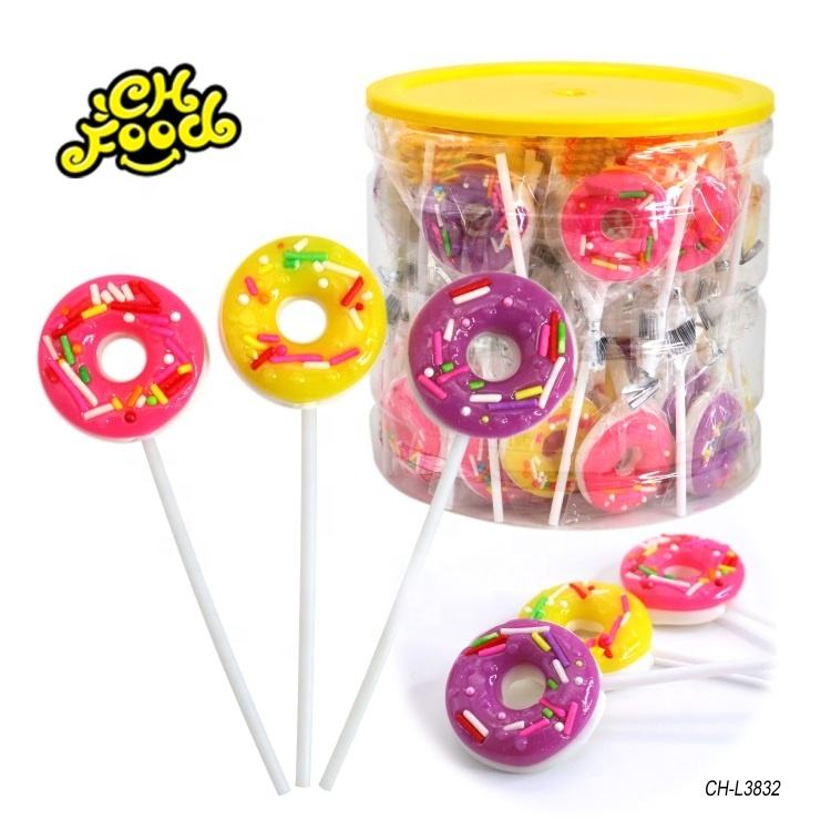 Chinese New Style Donuts Shape Lollipop Sweet Hard Candy